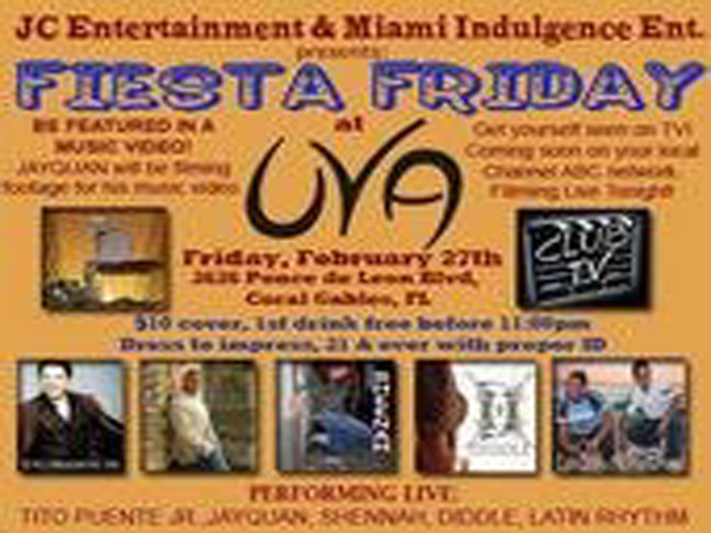 2009-02-27 Tito Puente Jr Jayquan Sheena Diddle Dee & Friends Jaycee Productions UVA Lounge Coral Gables Florida